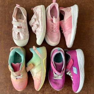 Bundle Lot of  Four Pair of Sneakers Girls Size 12